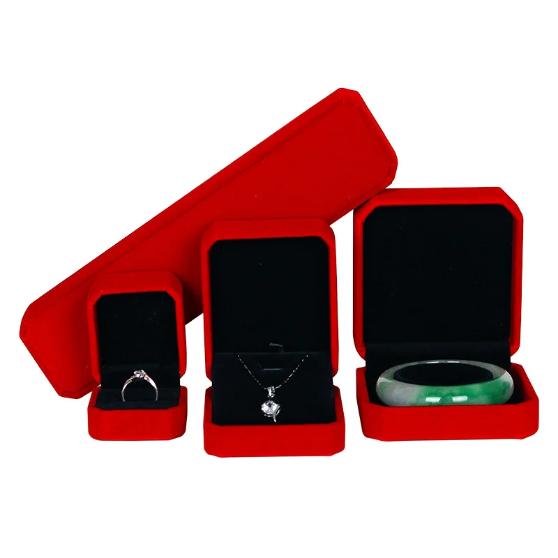 

5.5x5cm Square Velvet Jewelry Earring Ring Display Storage Solid Color Organizer Square Box Case Gift