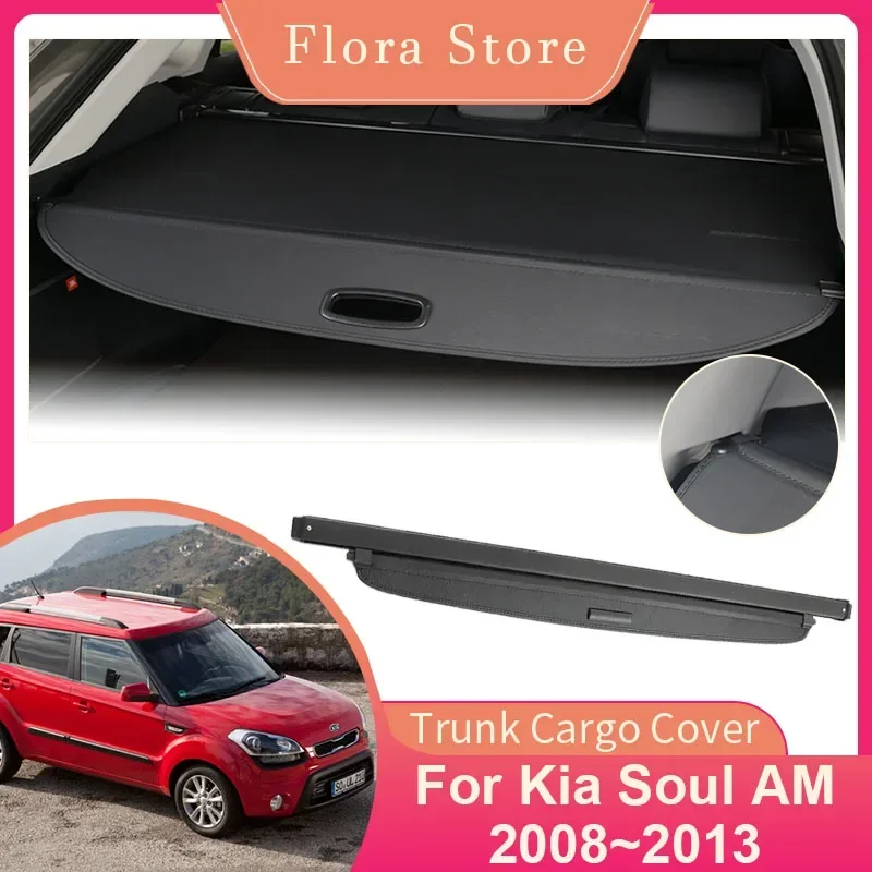 Car Trunk Cargo Cover for Kia Soul AM 2008~2013 Security Partition Board Rear Privacy Shield Shade Curtain Blind Auto Accessorie