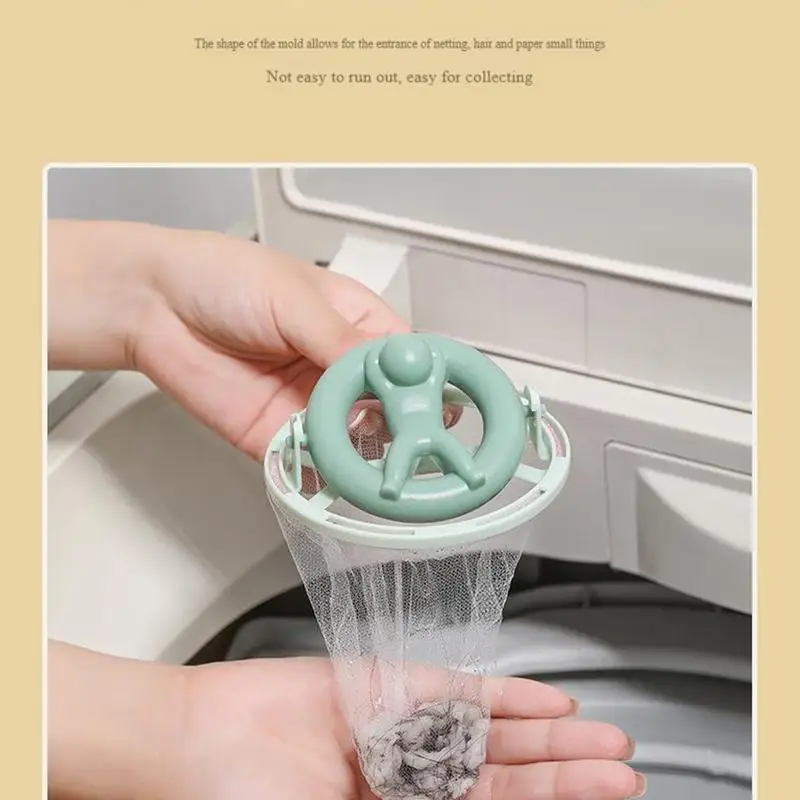 Washing Machine Lint Catcher Laundry Dryer Balls Anti-Tangling Floating Hair Filter Reusable Laundry Lint Traps For Washing
