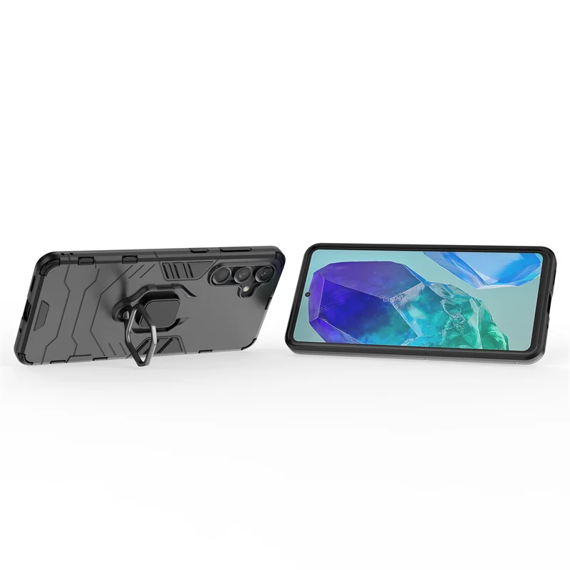 Enhanced Shockproof Armor Phone Case with Metal Ring Holder