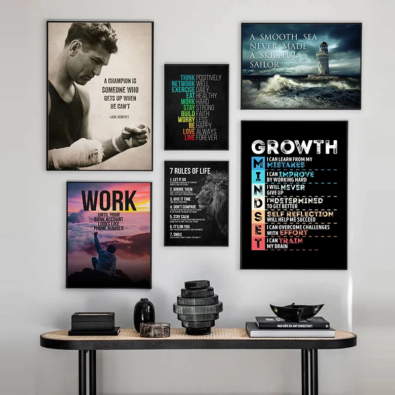 

Мотивационные цитаты, холст, плакат, вдохновение, холст, живопись, принты, Настенная картина для спальни, офиса, Декор для дома и комнаты