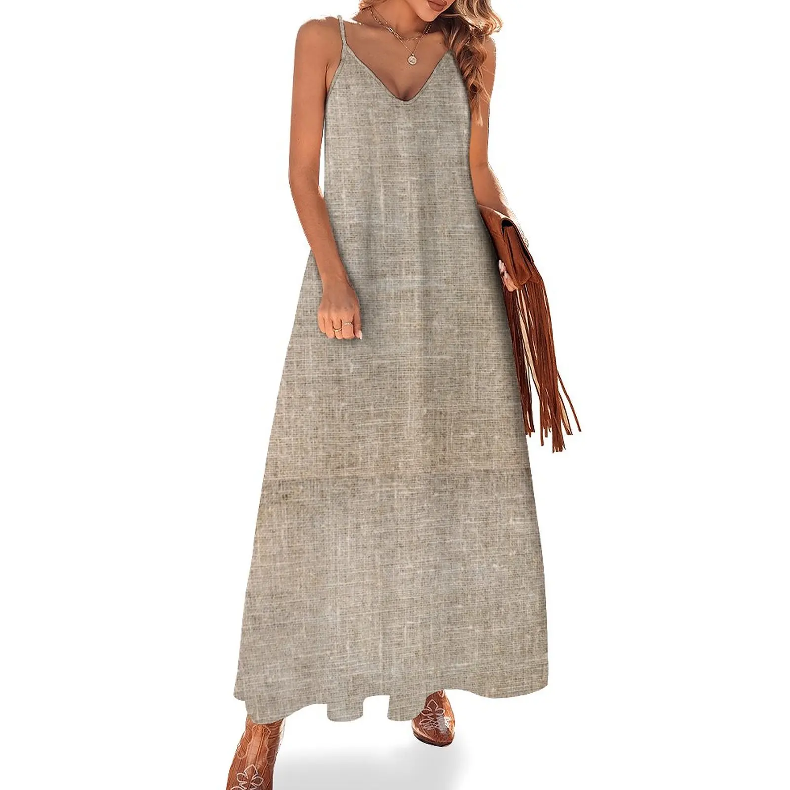 

Sackcloth Patten Sleeveless Dress dresses summer Clothing female