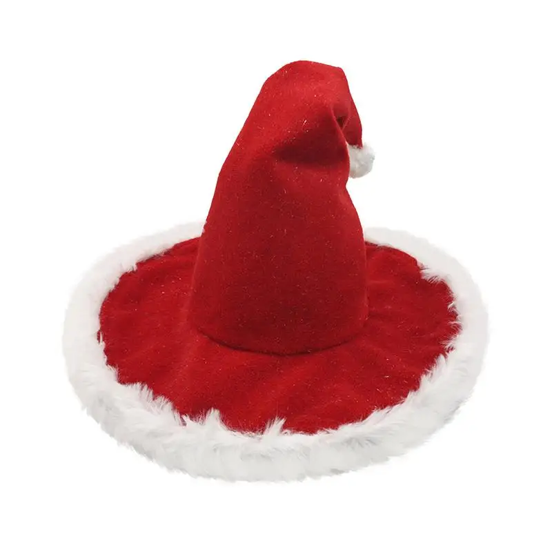 Red Witch Hat Headwear Christmas Santa Hat In Red Classic New Year Parties Costume For Easter Children's Day Birthday