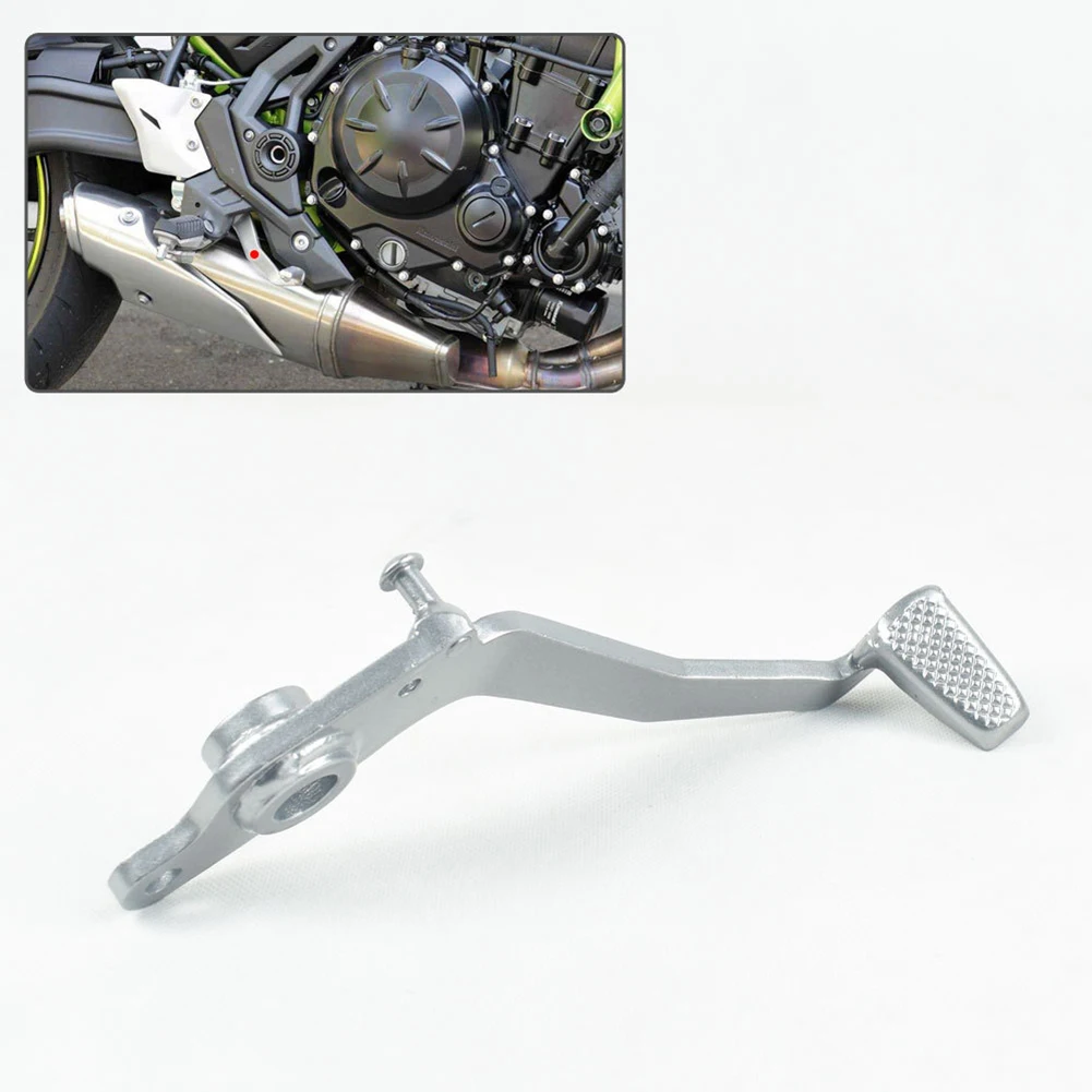 

Motorcycle Rear Brake Foot Pedal Lever For Kawasaki Ninja650 Z650, EX650, ER650 Silver Aluminum Footrests Accessories
