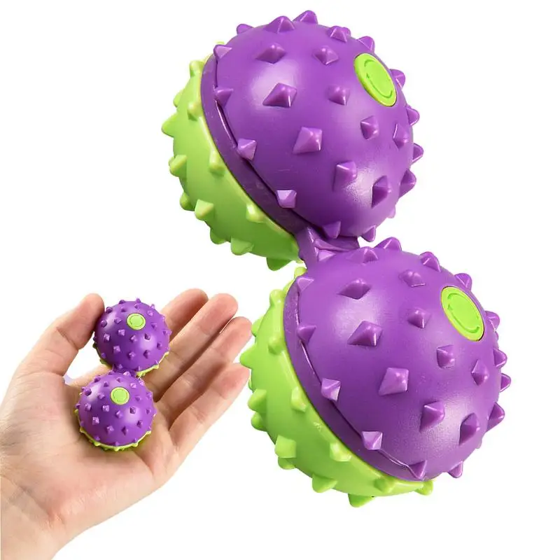 

Spiky Massage Ball Portable Compact Fidget Toy Fingertip Gyroscope Halloween Sensory Ball Toy Gift
