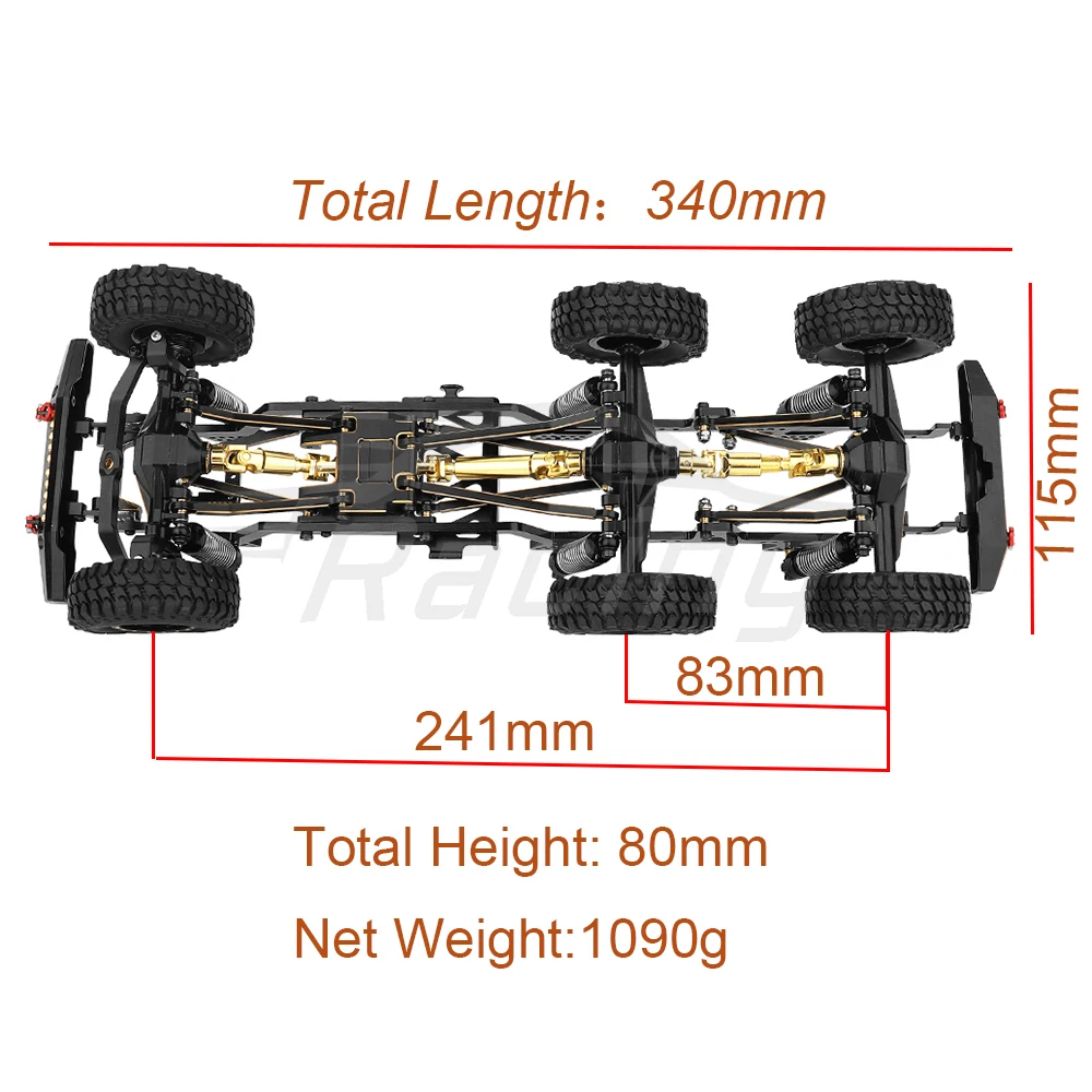 Ȳ + ˷̴ ݼ 6x6 RC ڵ  ,  ߰ Ĺ  ڽ, TRX4M 1/18 RC ũѷ ڵ ǰ DIY
