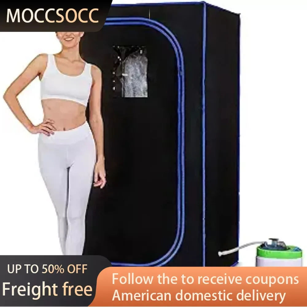 

Full Size Portable Steam Sauna –Personal Home Spa, with Remote Control, Foldable Chair, Timer Freight free