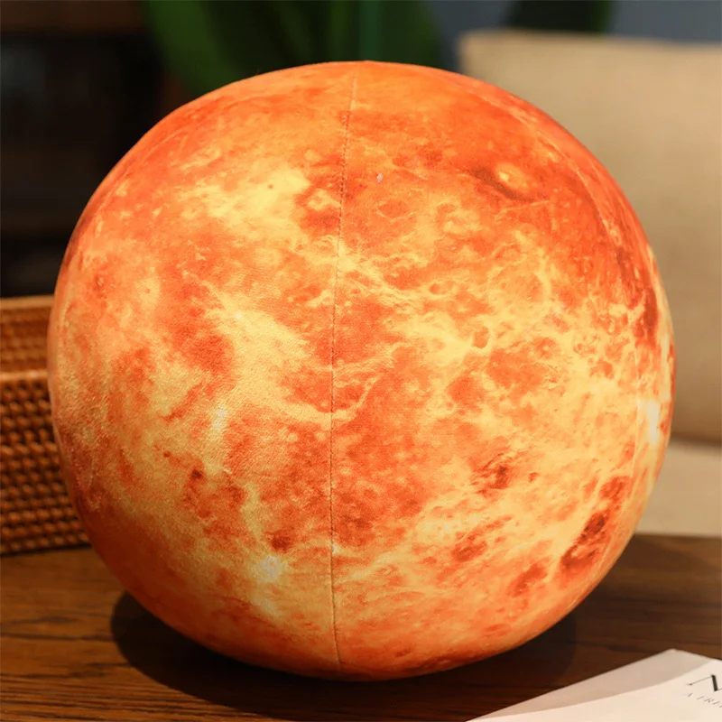 thumbnail image 1 of Lifelike Solar System Planet Earth Sun Mars Plush Toy Stuffed Mercury Jupiter Saturn Uranus Neptune Round Ball Throw Pillow, 1 of 5
