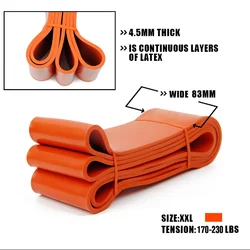 Heavy Duty Latex Resistance Exercise Band for Enhanced Strength Training and Pilates Fitness (Orange)