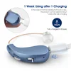 Behind the Ear Hearing Aids Rechargeable Sound Amplifier Elderly Deafness Help 6