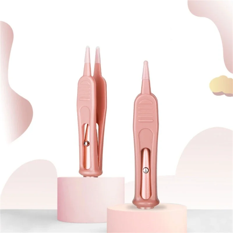 1pcs Lighted Tweezers Baby Nasal Booger Cleaner Illuminates Snots Extractors Infant Tool Visible Light for Safe Dirt Removal