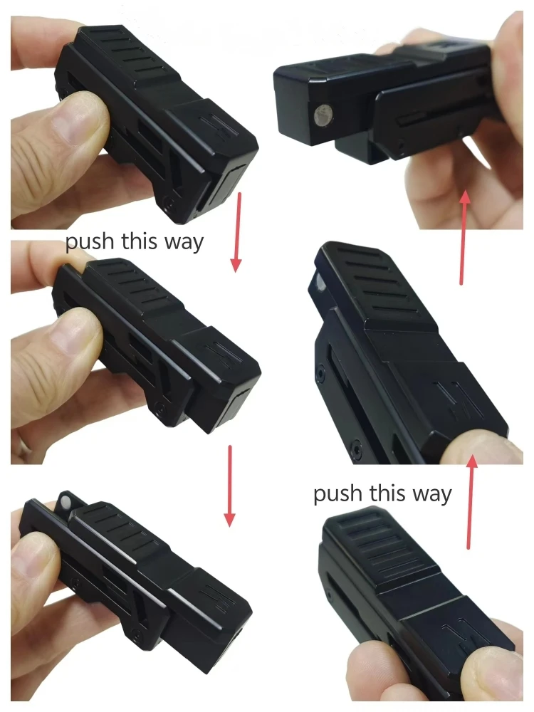 M EDC Push pull slider Fidget Decompression Push Card Metal Magnetic Stress Relief Multi playability Portable Fingertip Toy Gift