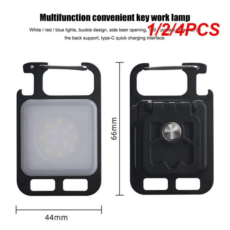

1/2/4PCS New Mini Pocket Keychain LED Light Фонарик Ultra Light Outdoor Camping Tool Lamp Multifunctional USB Rechargeable Work
