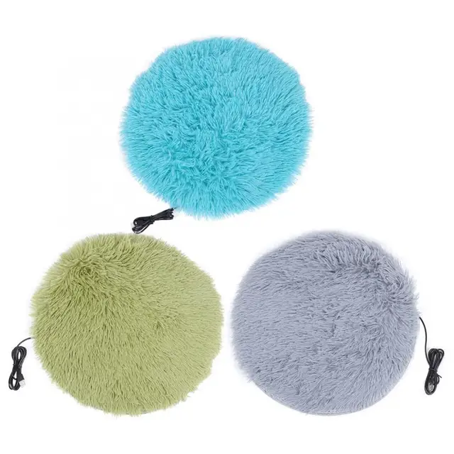 Pet Dog Cat Plush Electric Heating Pad USB Charging Interfac Winter Warmer Carpet For Bed Animals Electric Blanket Home Beer Mat 2