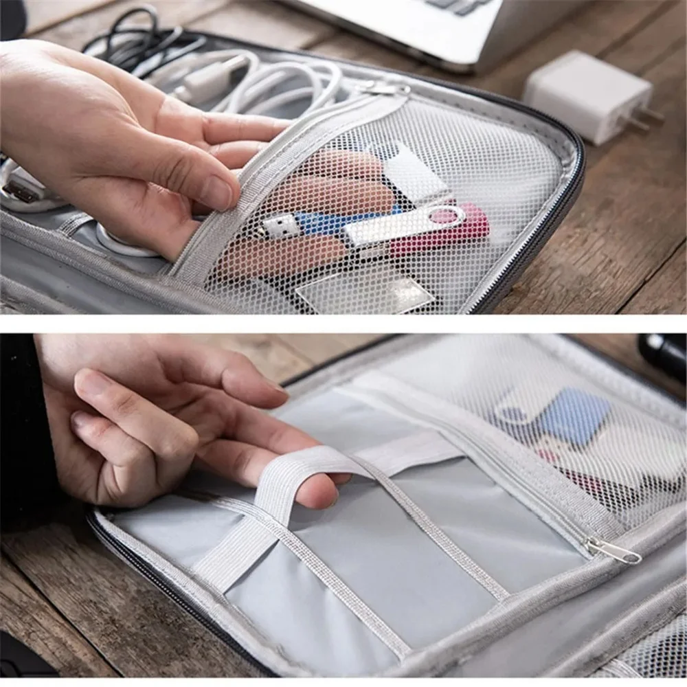 Multi-functional Waterproof Digital Electronic Organizer Large Capacity USB Data Line Charger Plug Headphone Travel Storage Bag