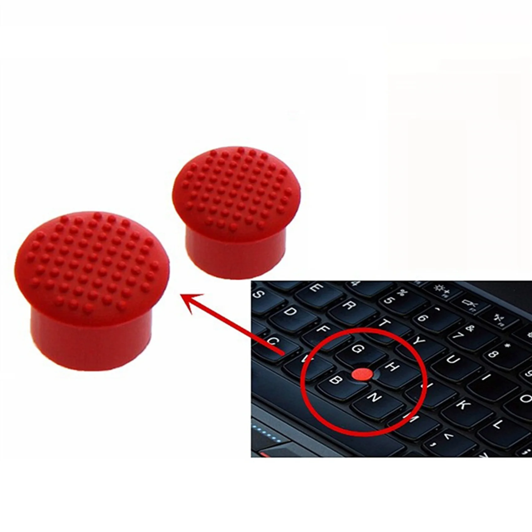 100Pcs Laptop Nipple Rubber Mouse Pointer Cap for IBM Thinkpad Little TrackPoint Red Cap for Lenovo Keyboard