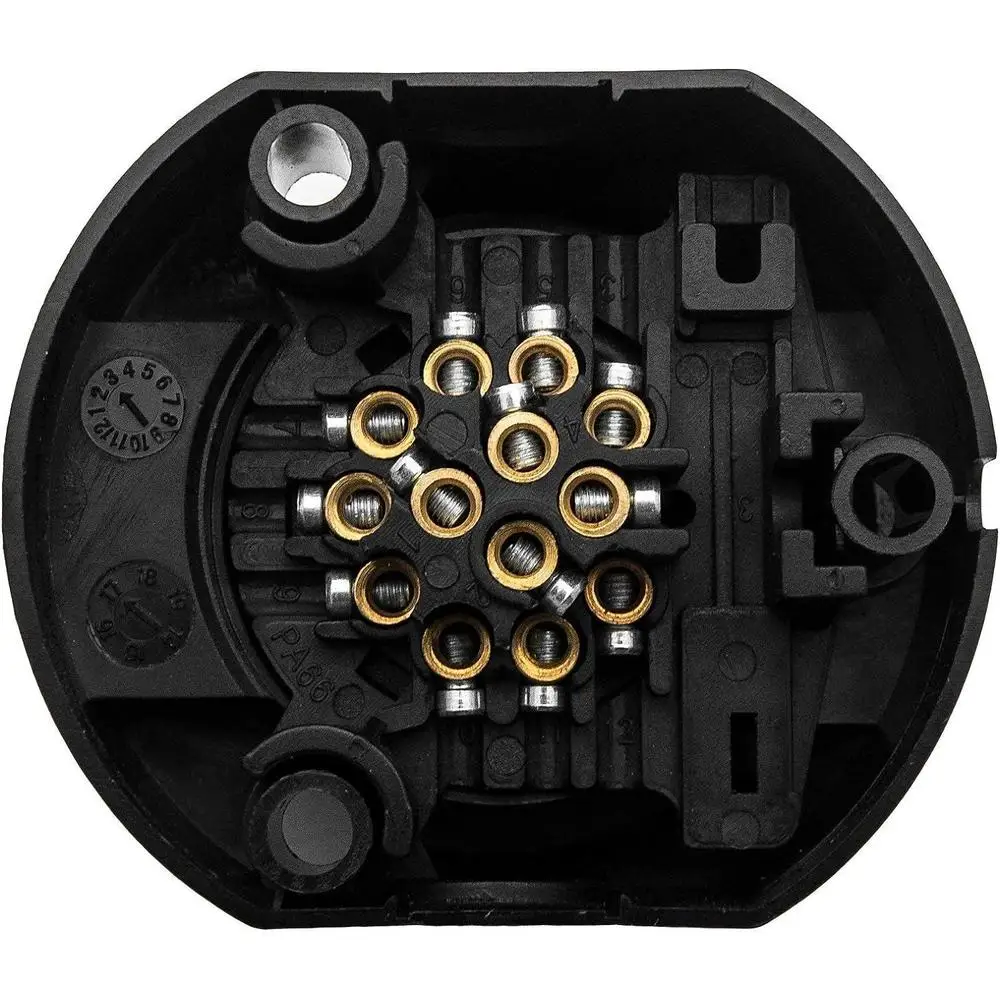 1pc 12V 13 Pin Euro Trailer Socket Car Accessories Caravans 13 Pole Tow Bar Towing Socket Plug Electrical Connector Adapter
