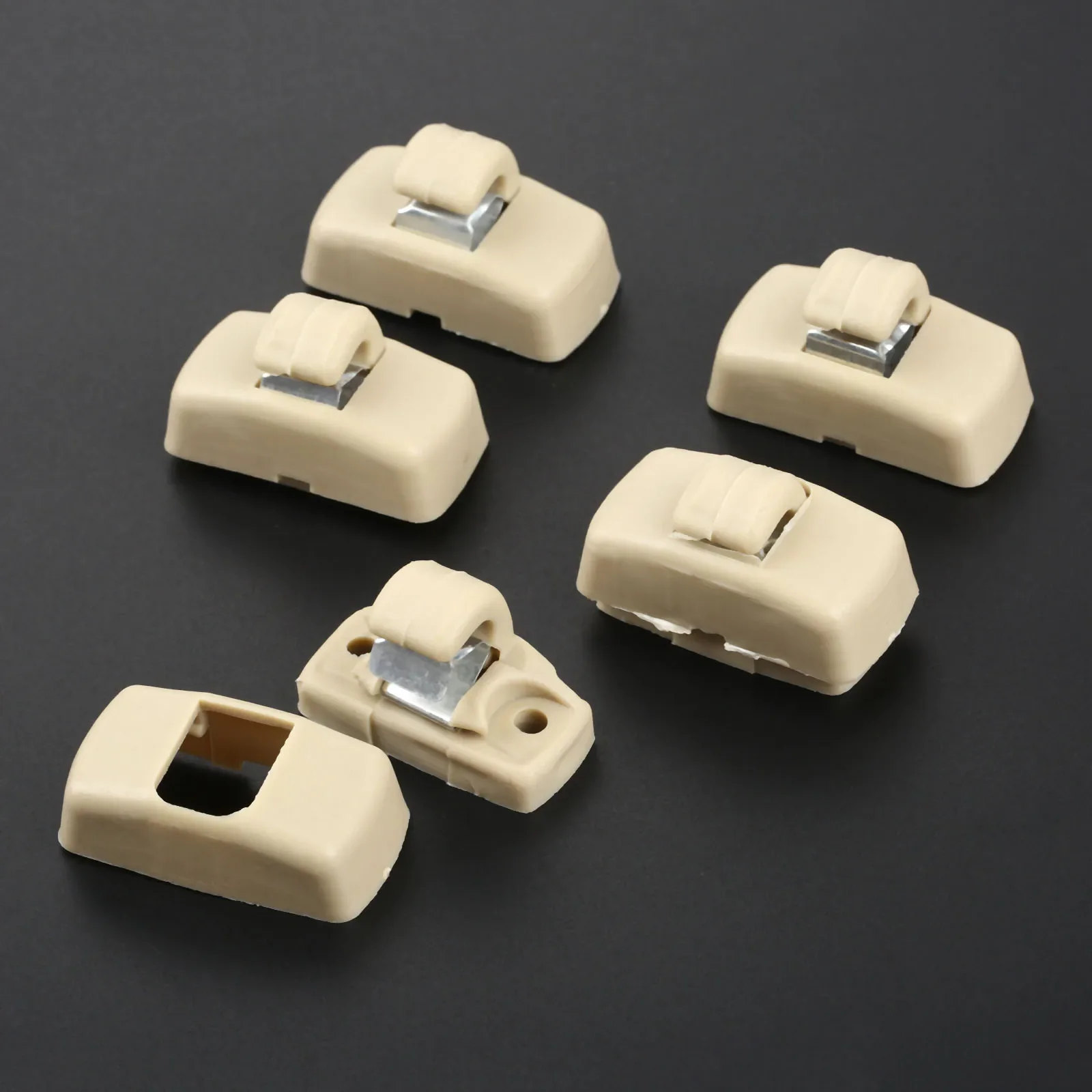 

5Pcs Sun Visor Hook Clip Sun-shading Board Bracket Hanger Holder 443857562B4PK For Audi V W Passat B5 Polo Golf 4 Beige