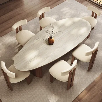 Center Dining Table – Elegant Oval Wood Table 1