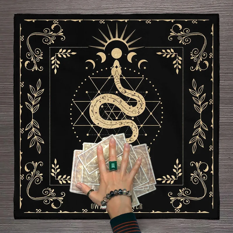 Own Your Power Altar Cloth moon phase snake Tarot Cloth for Spread Tarot Reading Cloth Tarot Spread Cloth Witch Wiccan homeDecor 5