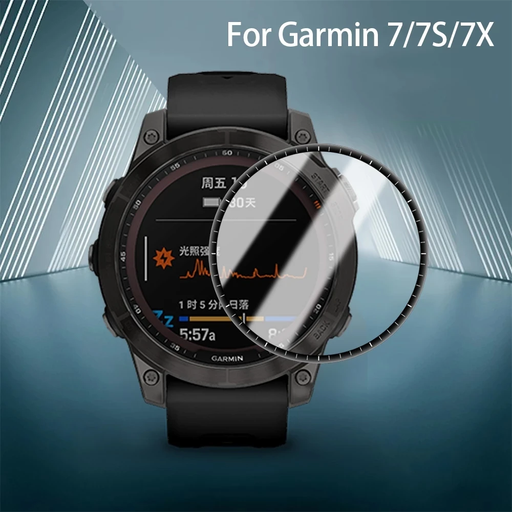 

Soft Fiber Glass Protective Film Cover For Garmin 7/7S/7X Smart Watch Screen Protector Shell Case Accessories