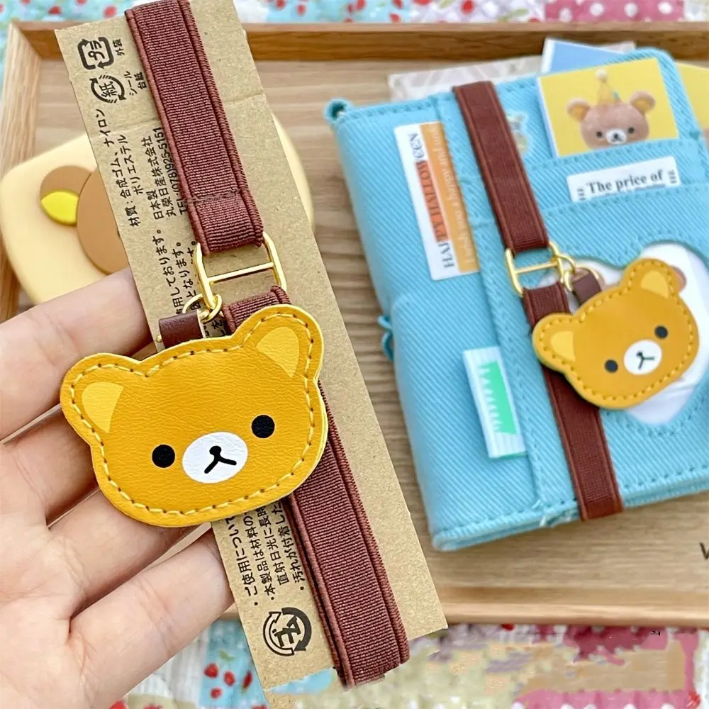 Creative Cartoon Bear Notebook Straps Loose-leaf Notebook Adjustable Elastic Band Binding Rope DIY Decoration 5