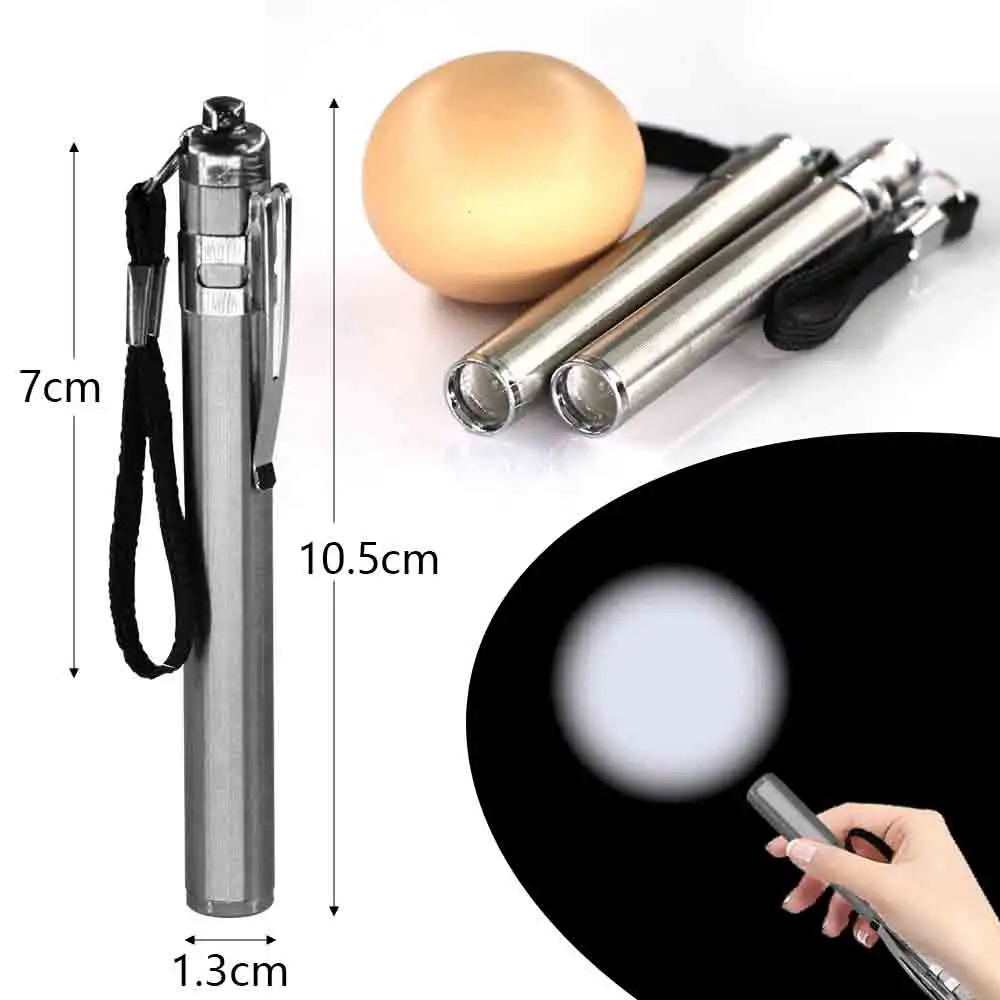 LED Super Cold Light Incubator Eggtester Egg Candling Lamp Equipment Stainless Steel Flashlight Poultry Incubation Chicken Duck 2