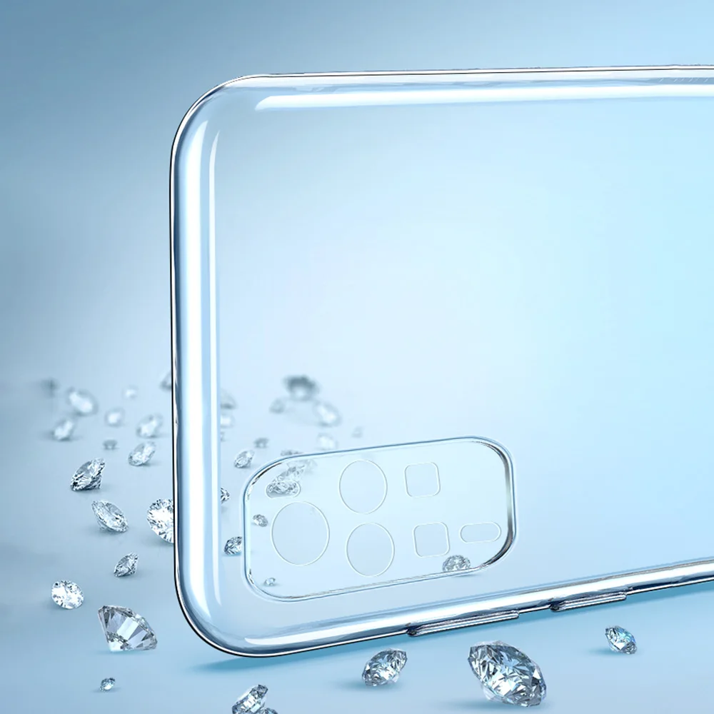 Premium Transparent Shockproof Silicone Phone Case - Clear TPU Back Cover