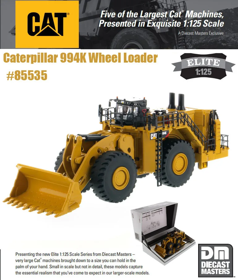 

Новинка, колесный погрузчик Cat-terpillar 1/125, модель 994 от семьи
