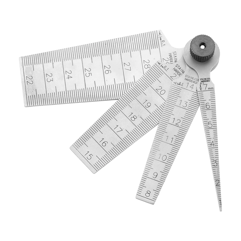 Feeler Gauge Feeler Measuring Tool Hole Size Gage 1 Set Stainless Steel Welding Taper Feeler Gauge Rulers Hole Inspection Tool Taper Gauge