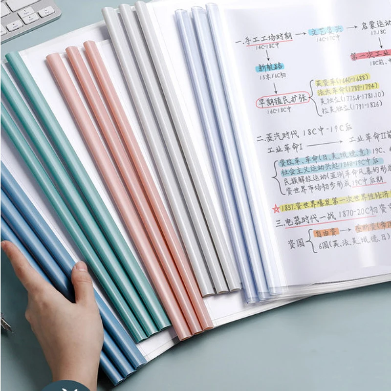 A4 Water Drop Transparent Folder Trolley Clip Report Folder File Case Presentation Folder Resume Folder Business Supplies