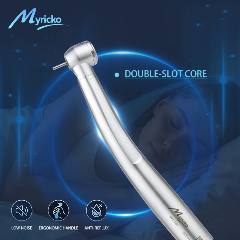 4-Loch-Faseroptik-Dentalhandstück Myricko – Hochwertige Rotations-Turbine mit Druckknopf