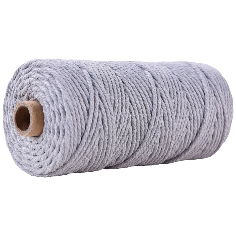 Hilo De Macramé Trenzado 100% Algodón - Diámetro 3 Mm, 110 Yardas, Colores Vivos, Para Manualidades, Decoración Bohemia Y Boda