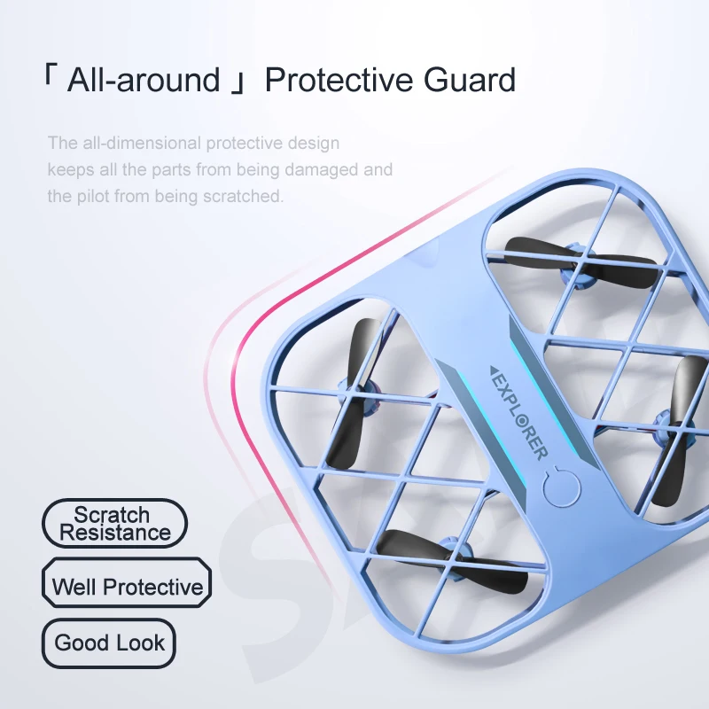 JJRC H107 RC Mini Grid Quadcopter Drone 4K 8K Helicopter Toy Drone Headless 360 Degree Flip LED Kids Small Remote Control Plane 4
