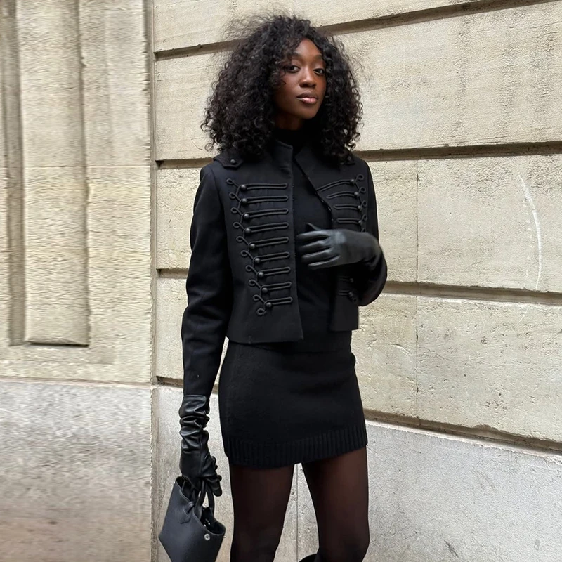 High Street Women's Jacket O-neck Single Breasted Solid Female Napoleon Jackets 2026 Spring New Chic Fashion Casual Lady Coat 16 S8ff08c140eb74b148fae58af2b73eefcX