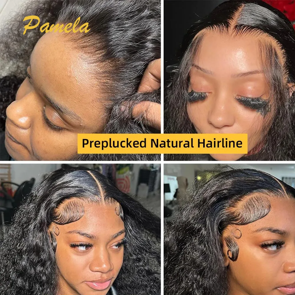 400% High Density Deep Curly 13x4 Transparent Lace Frontal Wigs For Women Glueless Wig Human Hair Preplucked Ready To Wear