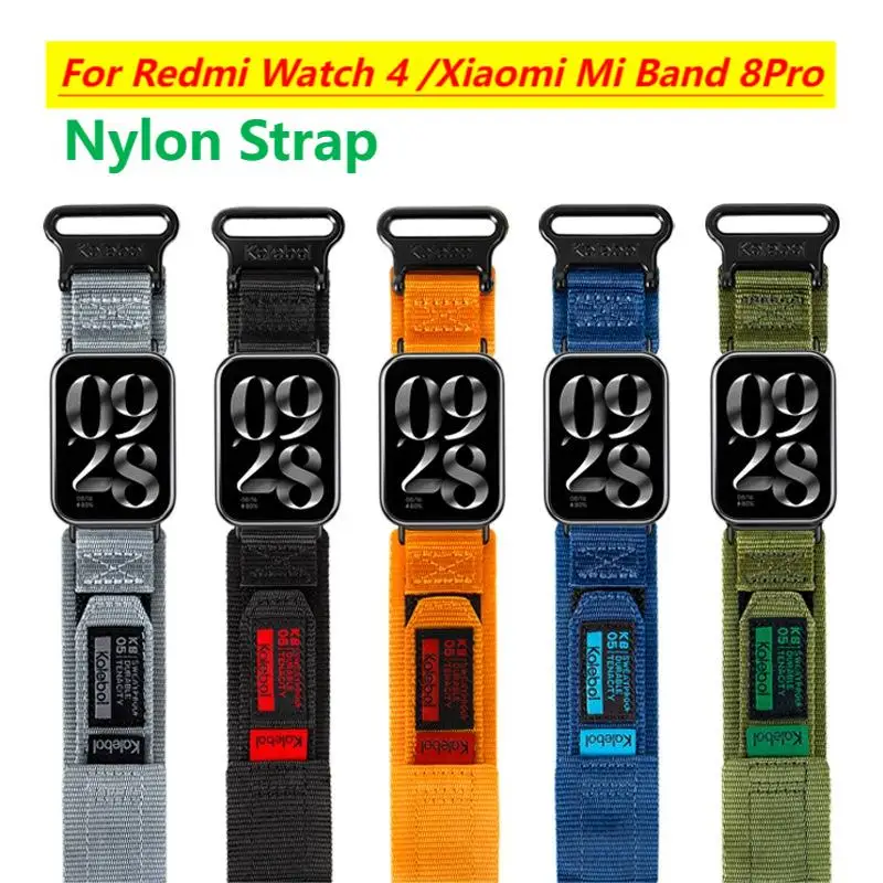 

Nylon Loop Strap For Redmi Watch 4 Sports Bracelet Replaceable Wristband For Xiaomi Mi Band 8 Pro Adjustable Wrist Band Watch4