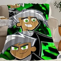 Cartoon D-Danny P-Phantoms Blanket Skin friendly comfort warm soft plush blanket suitable sofa living room office bedroom 1