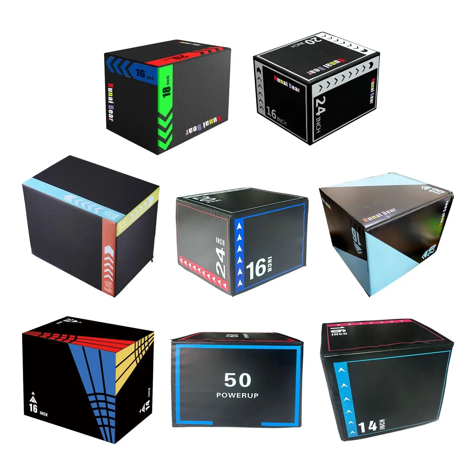 Plyometric Jump Box High Density Sweatproof Multifunctional Strength Training for Gym Conditioning Workout Home Exercise