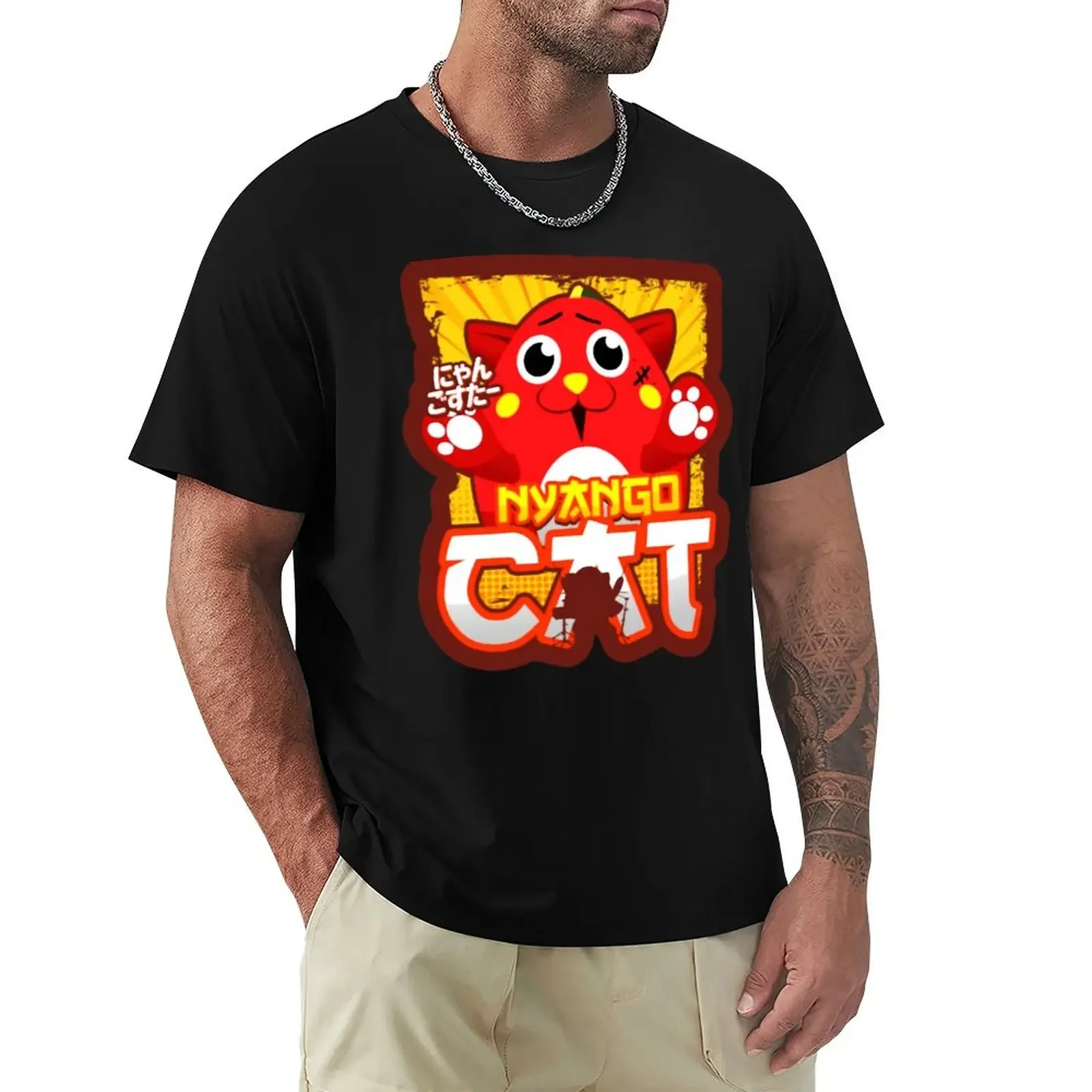 

Nyango star cat T-shirt hippie clothes summer clothes Men's t-shirt
