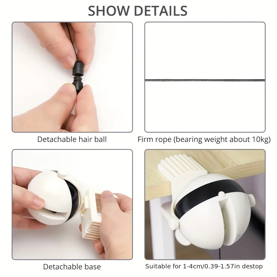 Cat Toy With Motion-Activated Lifting Plush Ball-Entertain And Exercise Your Indoor Cat