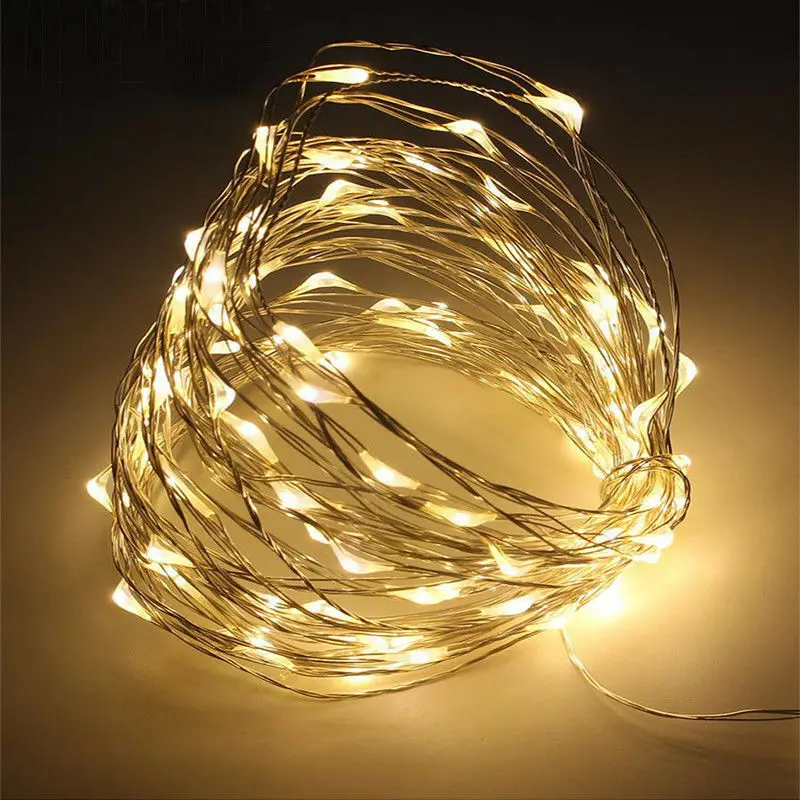 thumbnail image 1 of Guirnalda de luces LED de alambre de cobre de 3 m, 5 m y 10 m para decoración navideña, árbol de Navidad, bodas y fiestas, 1 of 5