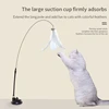 Interactive Cat Toy Handfree Cat Stick Playing Kitten Playing Teaser Wand Toy Suction Cup Bird/Feather Cat Wand Pet Supplies 6