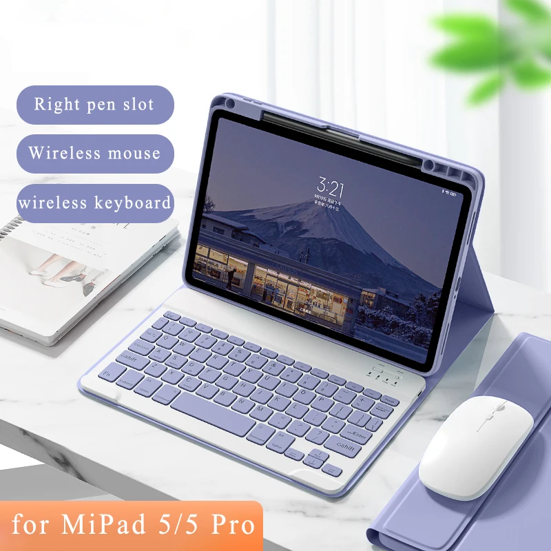 Egyal Per Xiaomi Pad 5 Pro Pencil Case Funda Magic Keyboard Wireless Mouse Pad Tablet Per Mi Pad 5 11 Pollici 2021 Cover Per Tastiera