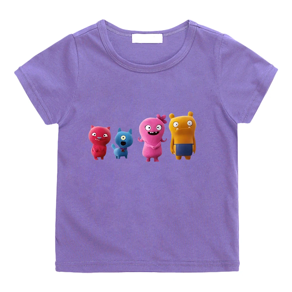 

Ugly Dolls Cartoon T-shirt Casual Kawaii Cartoon 100% Cotton Tee-shirt Short Sleeve Boys and Girls Tshirts Cute Summer O-neck