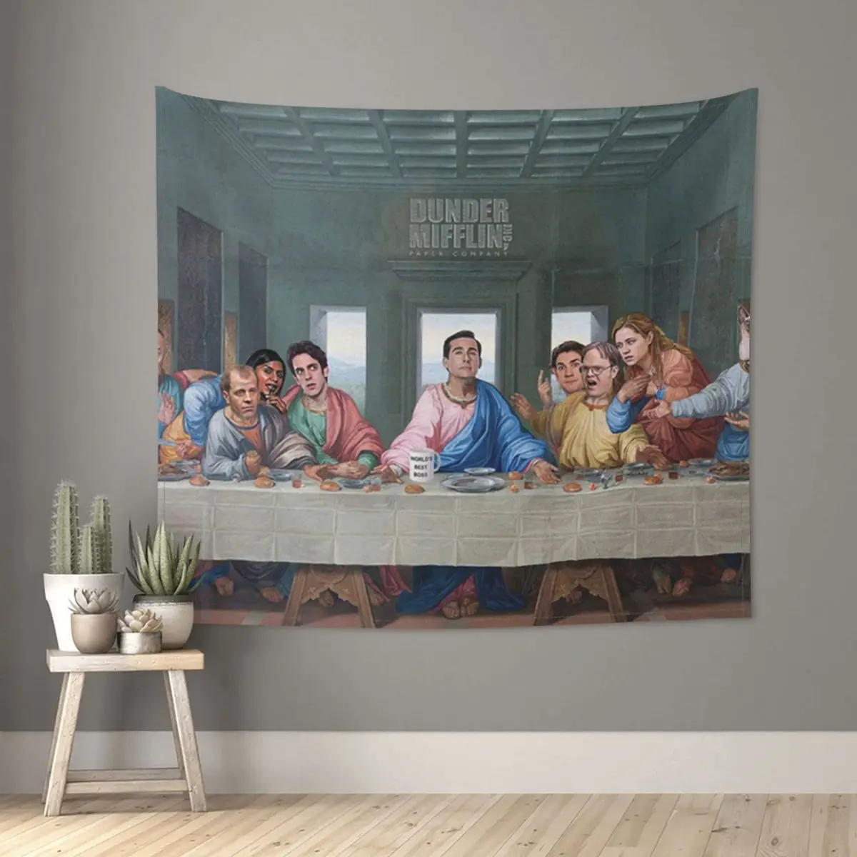 Michael Scott The Office Tv Series Tapestry Hippie Polyester Wall Hanging Dwight Schrute Home Decor Yoga Mat Witchcraft Blanket