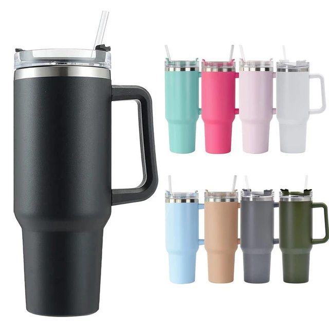 Stanley 40oz Insulated Tumbler With Lid and Straws Stainless Steel Coffee  Tumbler with Handle Vacuum Leak Proof Coffee Cup - AliExpress