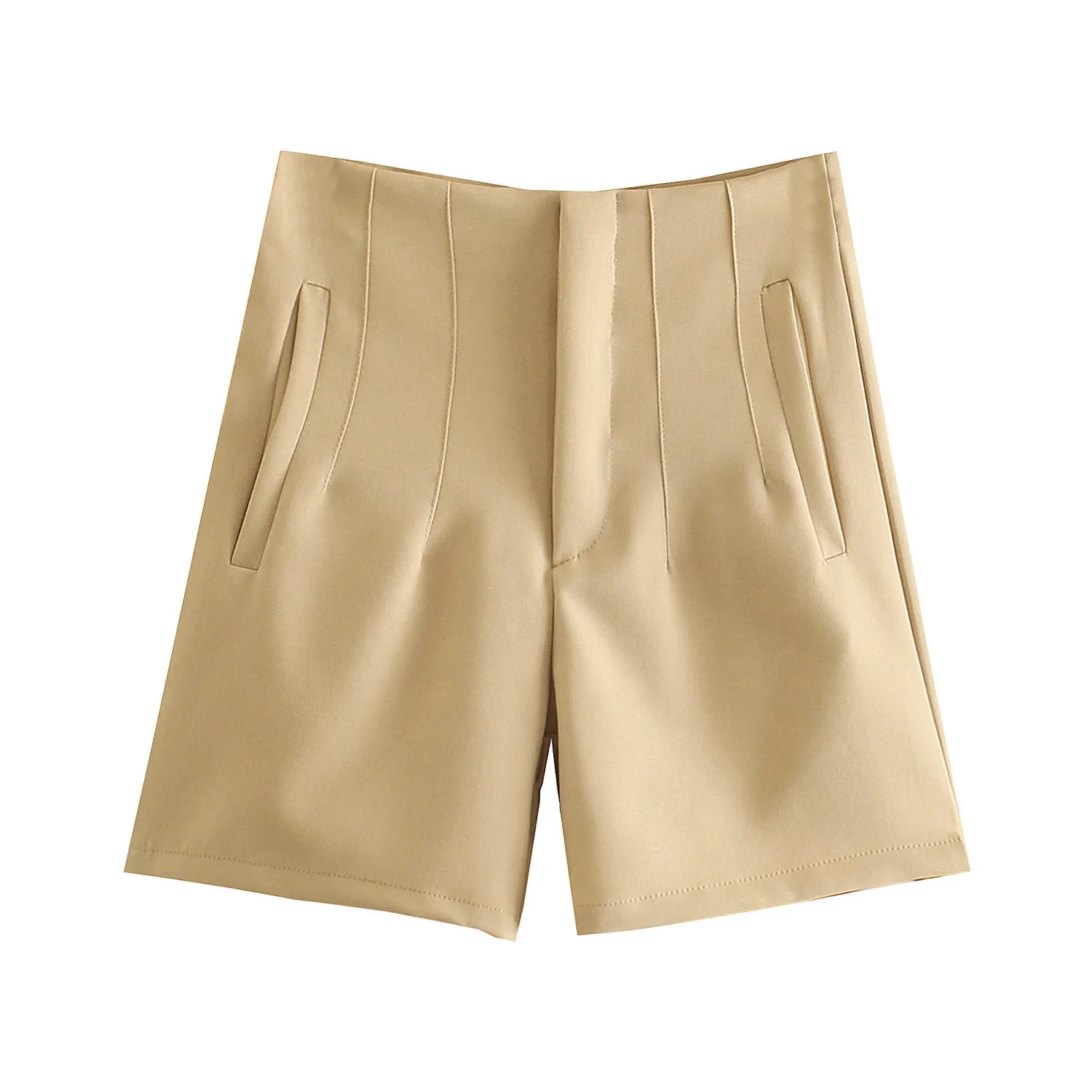 WXWT Women Solid Shorts High Waits Zipper Fly Shorts With Pockets Female Chic Casual Shorts Mujer Pantalon LY9385 levis shorts Shorts