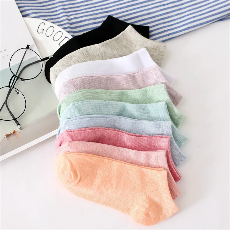 

Women's Socks 5PCS Invisible Solid Color Boat Women's Gift