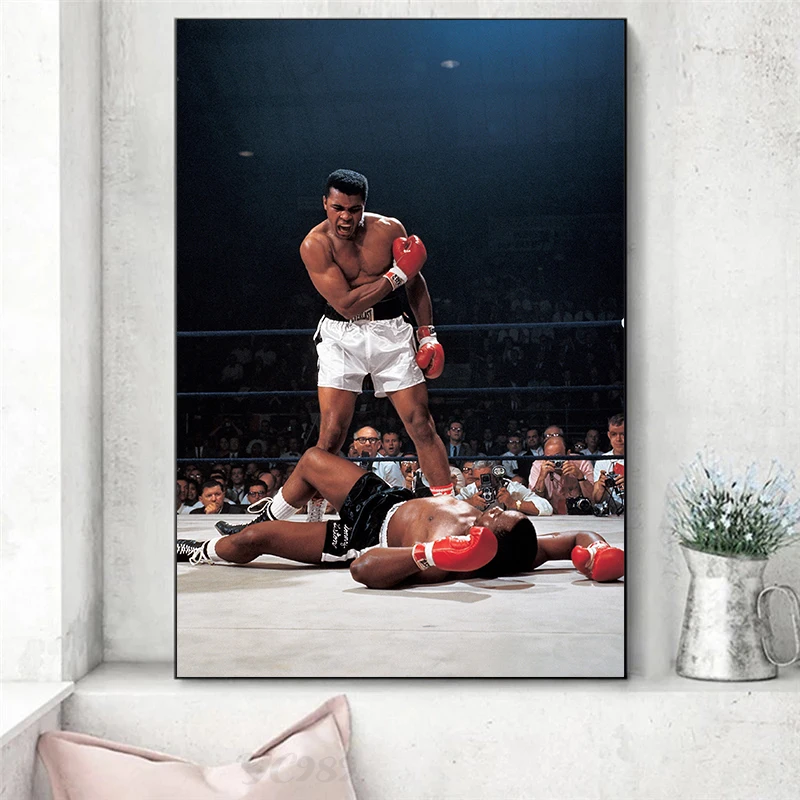 Boxing ring in arena canvas prints for the wall • canvas prints spotlit,  wrestling, match | myloview.com